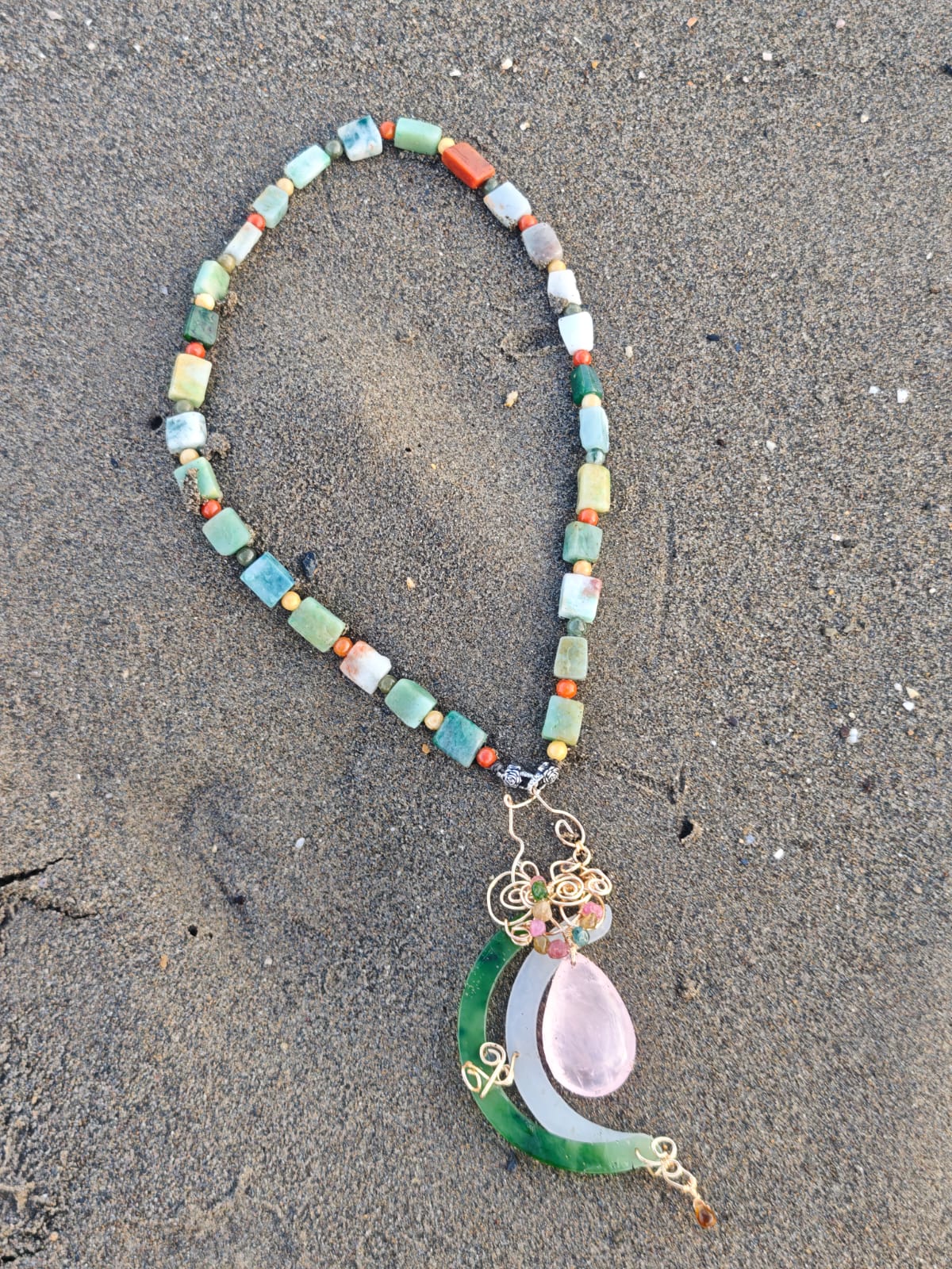 Ocean Blessing – Handcrafted Crystal × Jade × Hetian Stone Jewelry